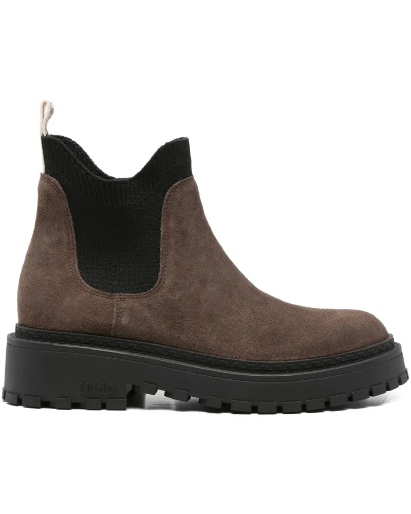 Liu Jo Beatles Stiefel aus Wildleder mit elastischen Einsätzen - Braun Braun