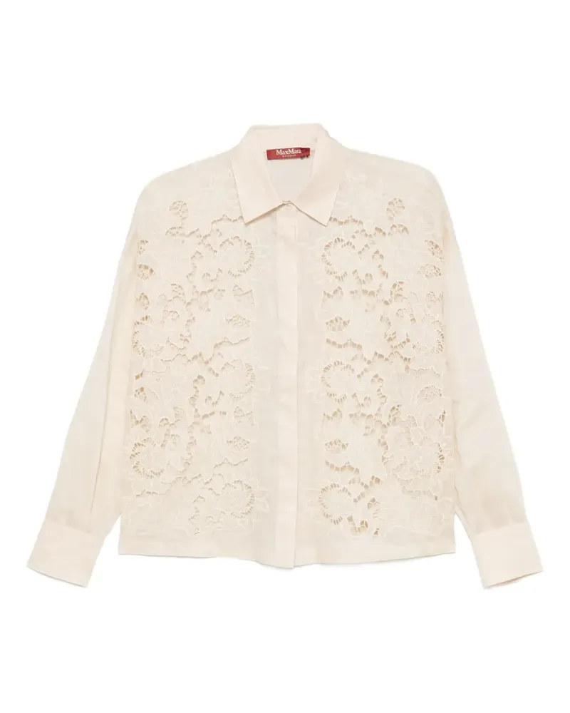 Max Mara lace-panelled shirt - Nude Nude