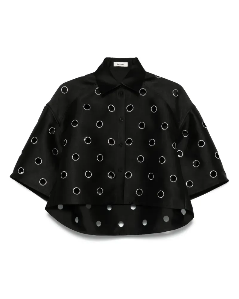 Sandro Hemd mit Cut-Out - Schwarz Schwarz