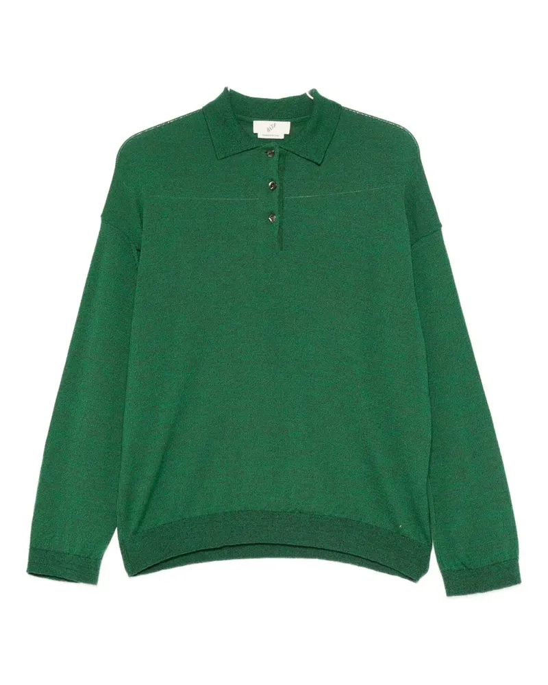 BITE Studios buttoned polo sweater - Grün Grün