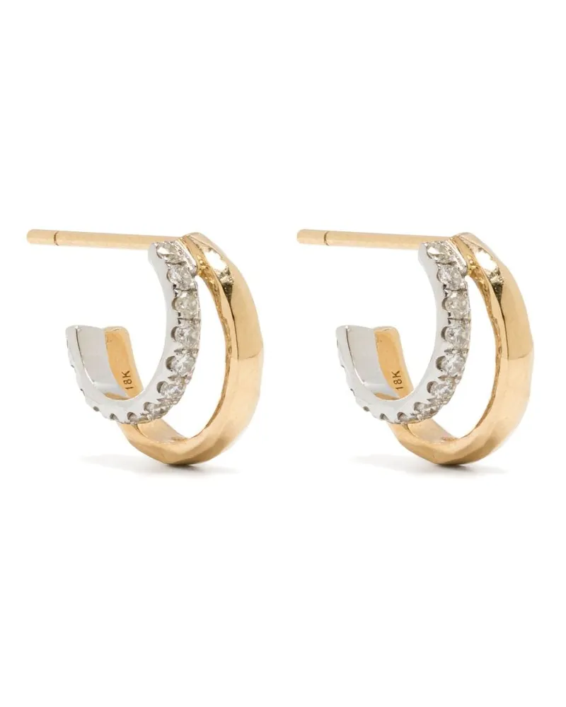 Octavia Elizabeth 18kt Gelb- und Weißgoldohrringe mit Diamanten Gold