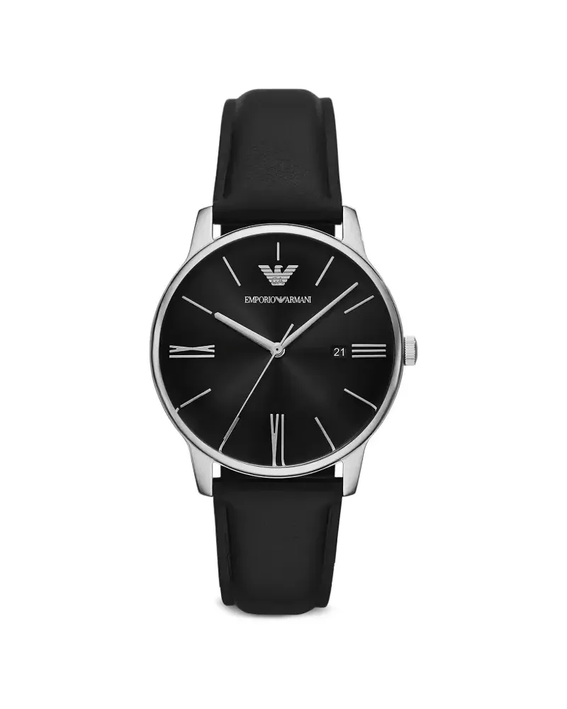 Emporio Armani Klassische Armbanduhr 39mm - Schwarz Schwarz