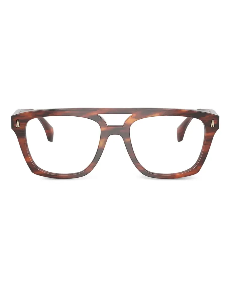 Moncler Brille mit eckigem Gestell - Braun Braun