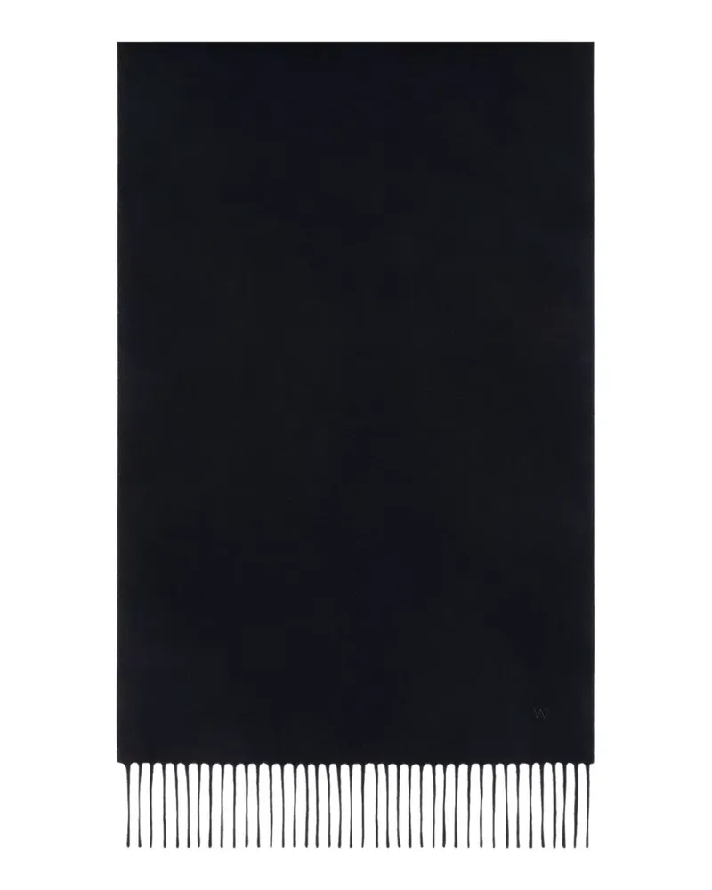 Max Mara Schal mit Fransen - Blau Blau