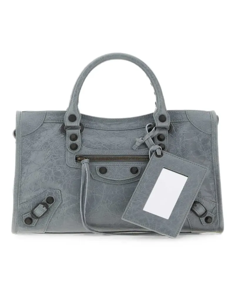 Balenciaga small Le City leather tote bag - Blau Blau