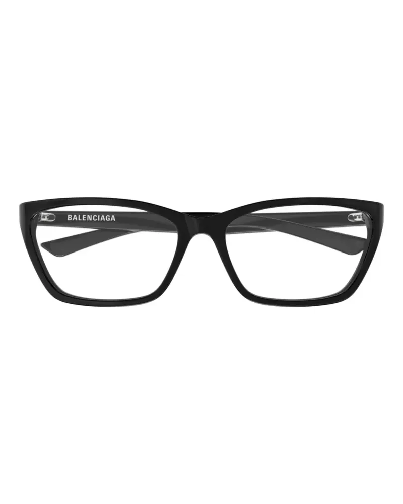 Balenciaga Verspiegelte Brille - Schwarz Schwarz