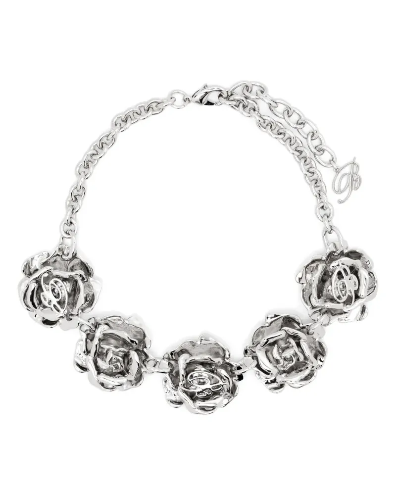 Blumarine Halskette mit Rosenmotiv - Silber Silber