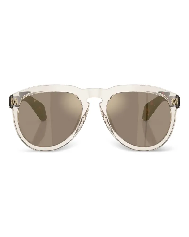 Moncler Isopleth Sonnenbrille mit Brauensteg - Nude Nude
