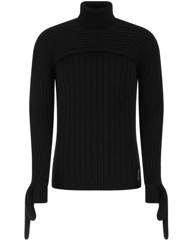 Fendi Wandelbarer Rollkragenpullover - Schwarz Schwarz