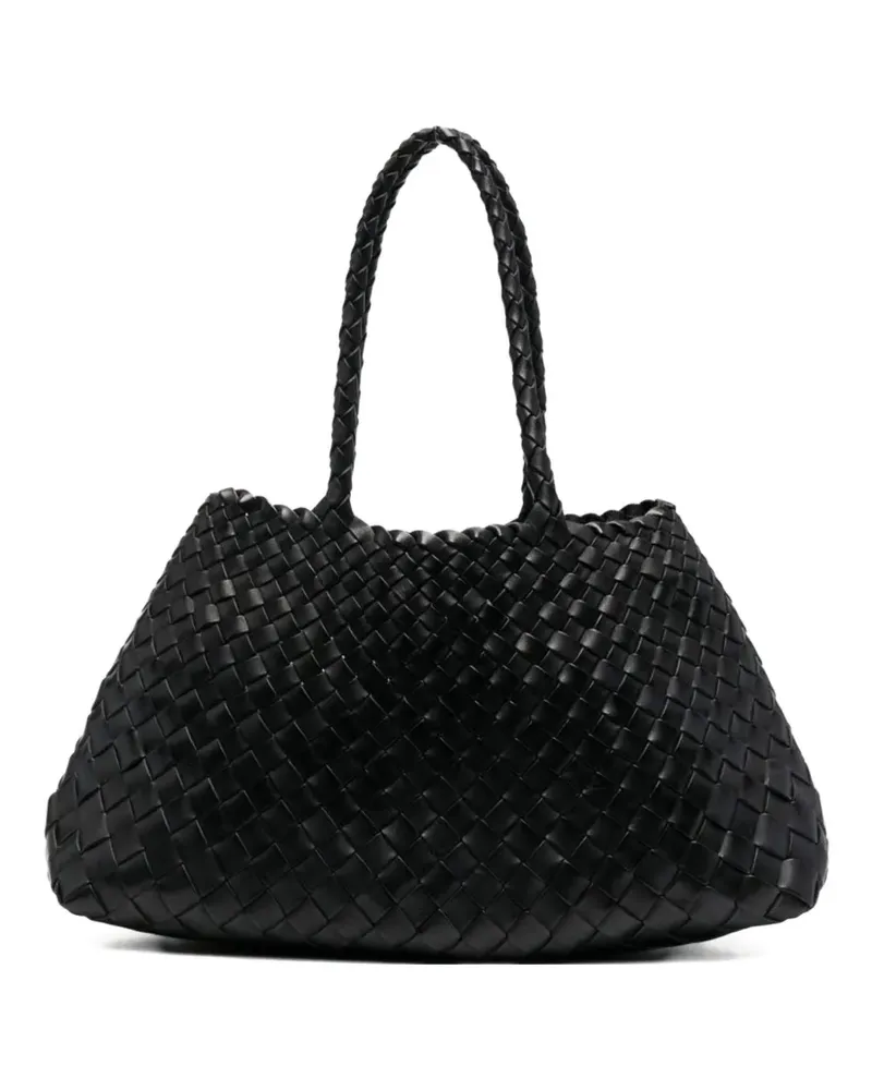 Dragon Diffusion big Santa Croce woven tote bag - Schwarz Schwarz
