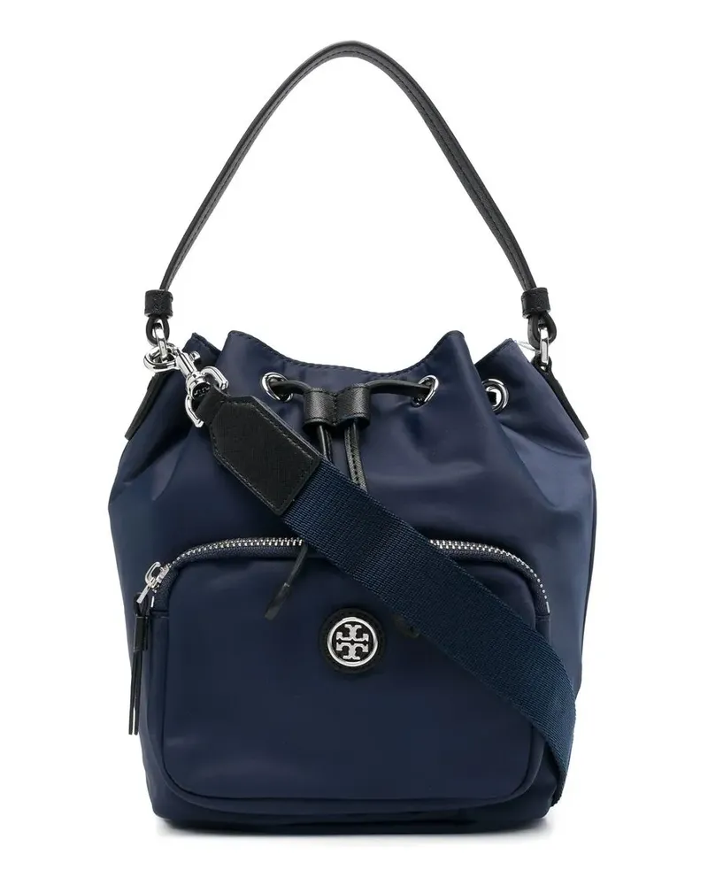 Tory Burch Beuteltasche mit Logo-Schild - Blau Blau