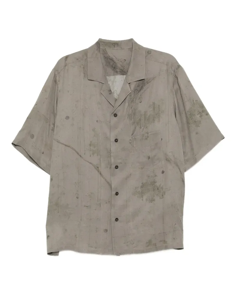 Ziggy Chen faded-effect short-sleeve shirt - Grau Grau