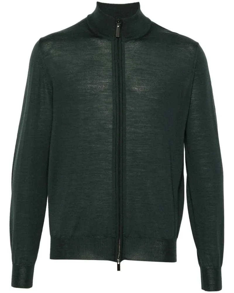 Canali Cardigan aus Merinowolle - Grün Grün