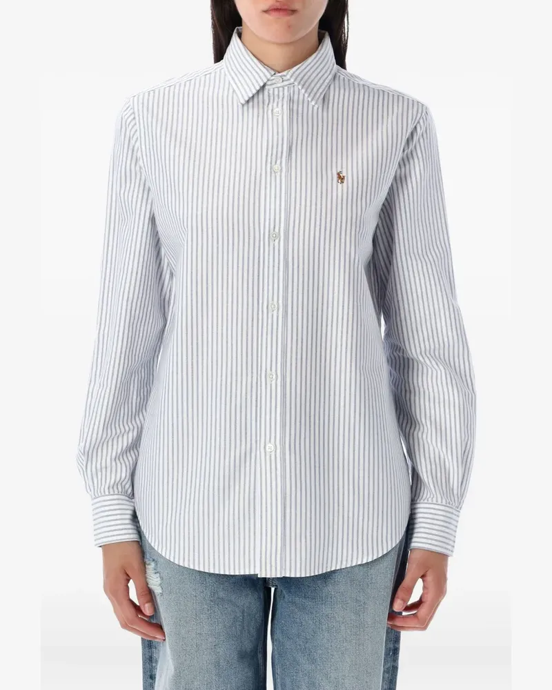 Ralph Lauren Gestreiftes Oxford-Hemd - Blau Blau