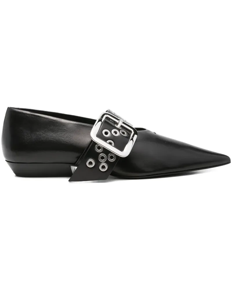 Jil Sander Ballerinas mit spitzer Kappe - Schwarz Schwarz