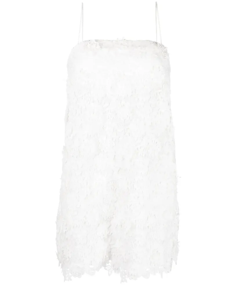 Zimmermann Minikleid aus Blumenspitze - Weiß Weiß
