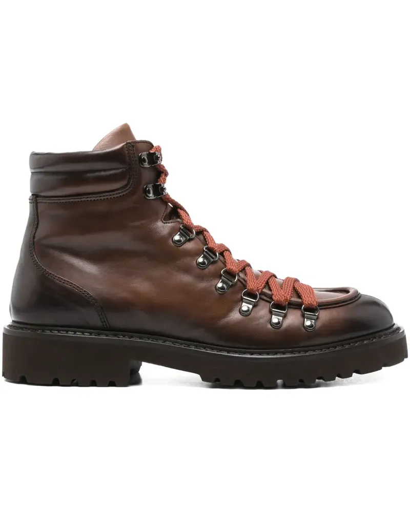 Doucal´s Schnürstiefel aus Leder - Braun Braun