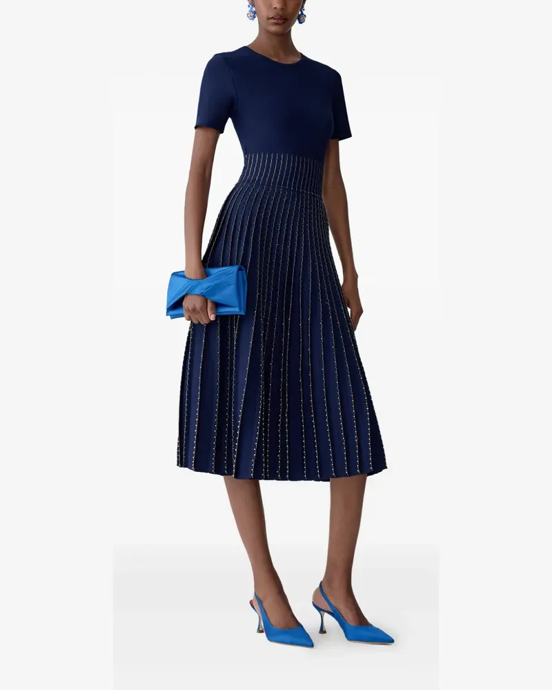 Carolina Herrera New York Besticktes Midikleid - Blau Blau
