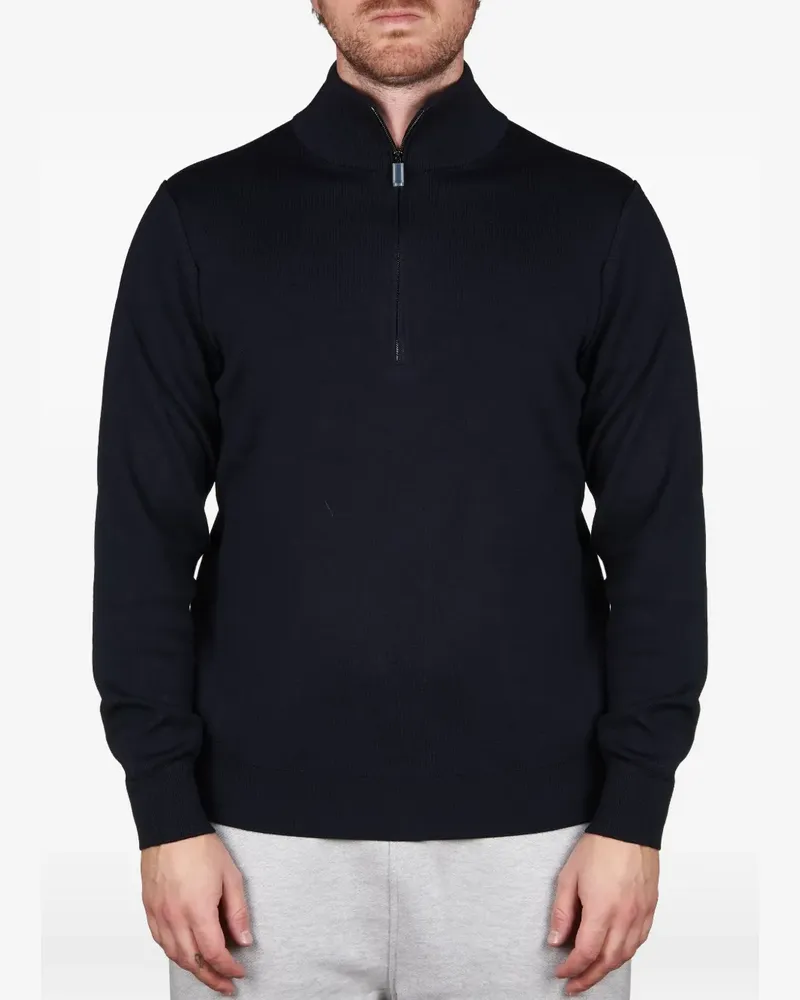 Filippo de Laurentiis quarter-zip knitted sweater - Blau Blau