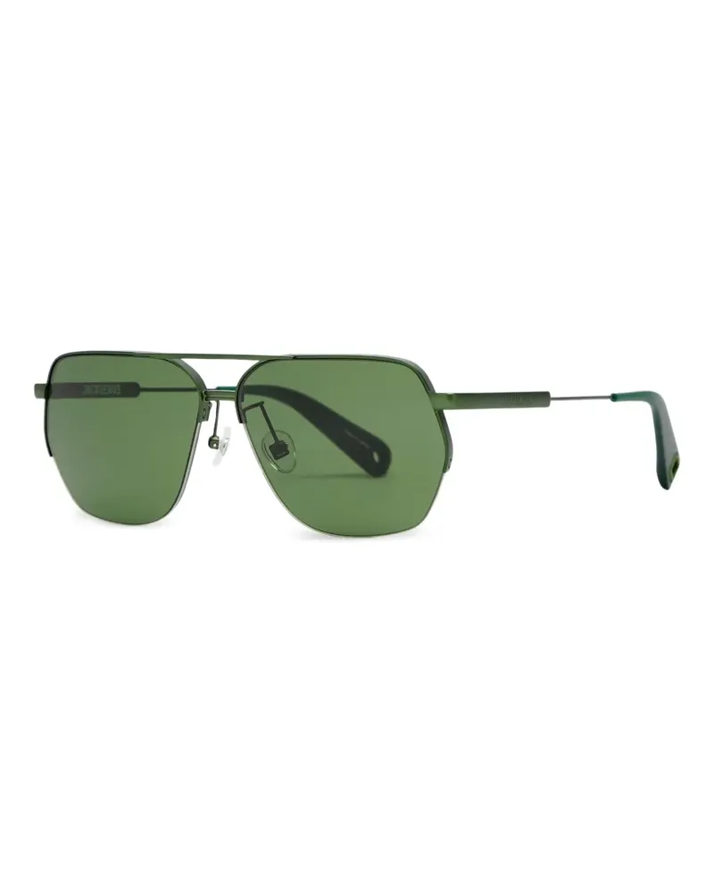 Linda Farrow Sonnenbrille mit Doppelsteg - Grün Grün