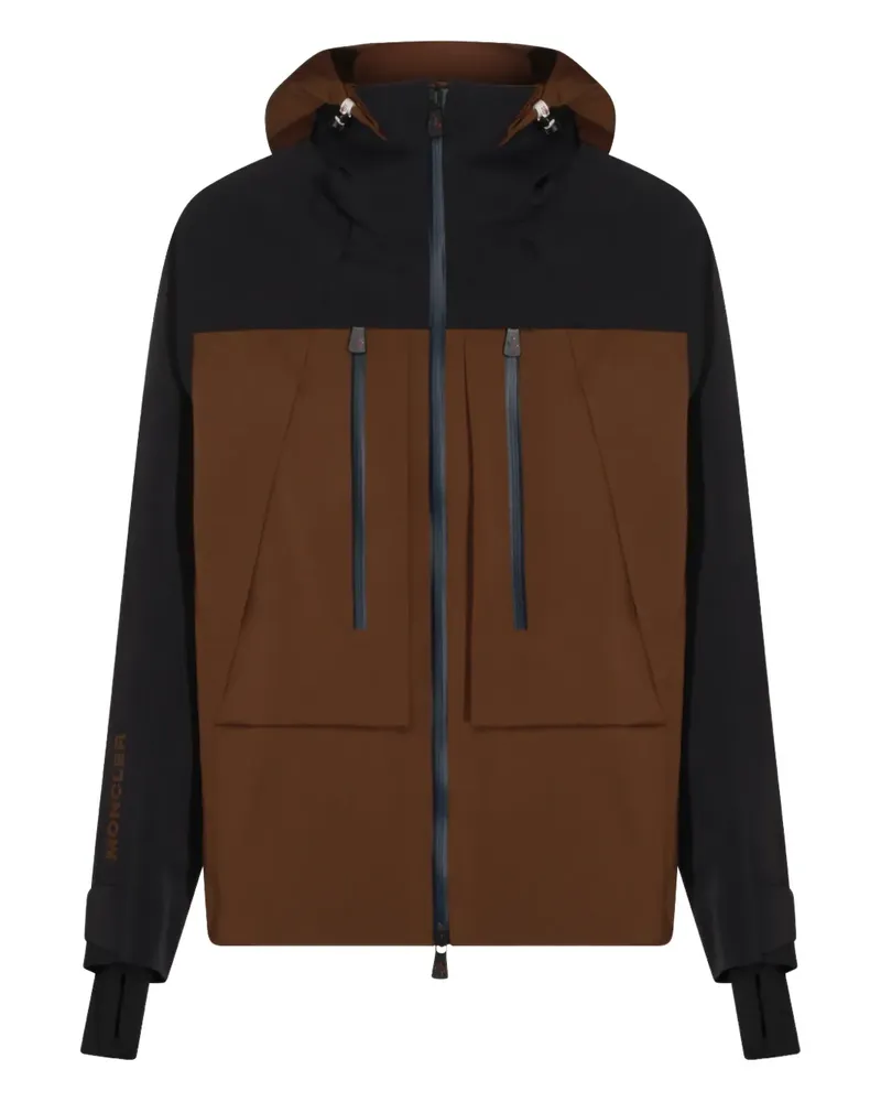 Moncler hooded ski jacket - Braun Braun