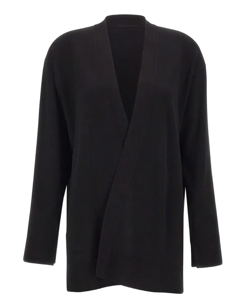 Elena Mirò open-front side-slit cardigan - Schwarz Schwarz