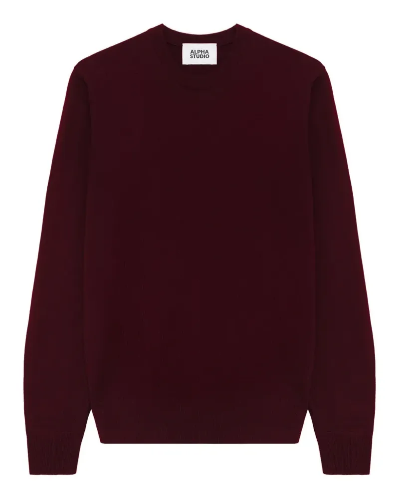 Alpha Studio crew-neck merino wool sweater - Rot Rot