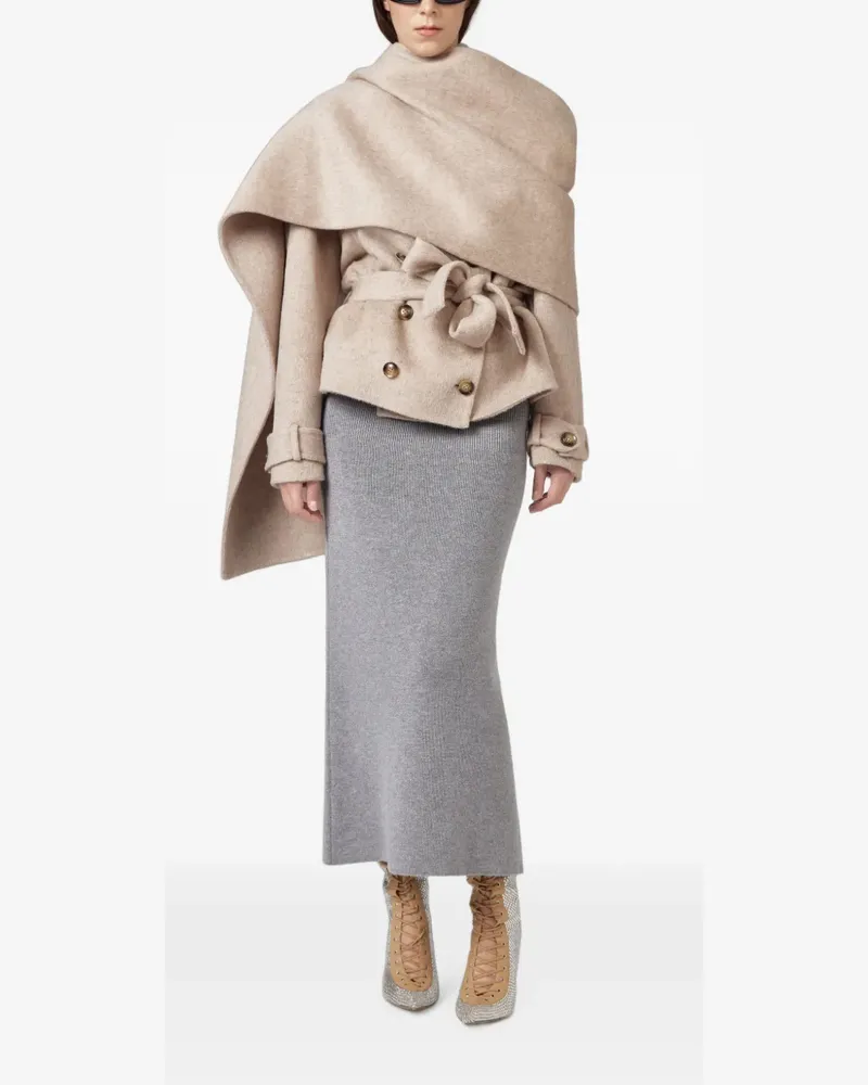 Giuseppe di Morabito draped belted peacoat - Nude Nude