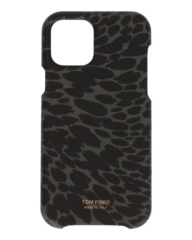 Tom Ford leopard-print phone case - Schwarz Schwarz