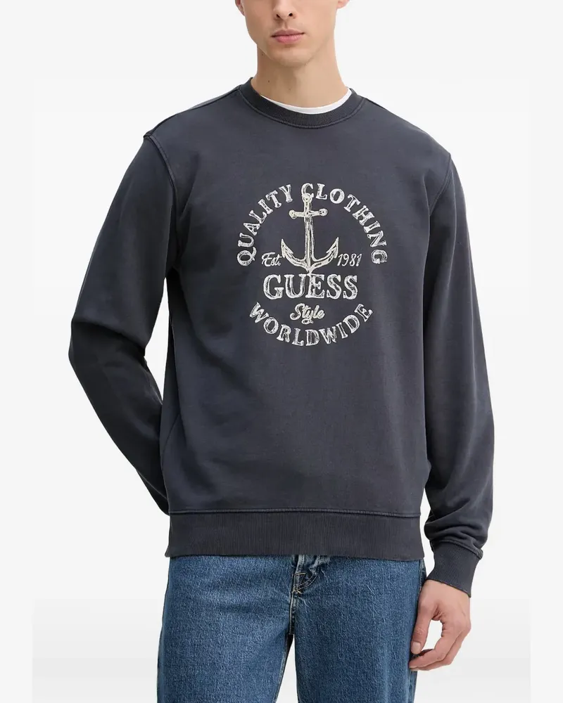 Guess embroidered crew-neck sweatshirt - Blau Blau