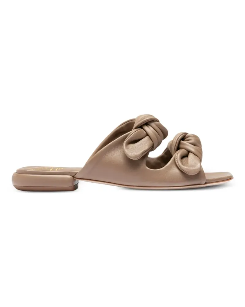 Officine Creative Italia Suki flache Sandalen aus Leder mit Knoten - Nude Nude