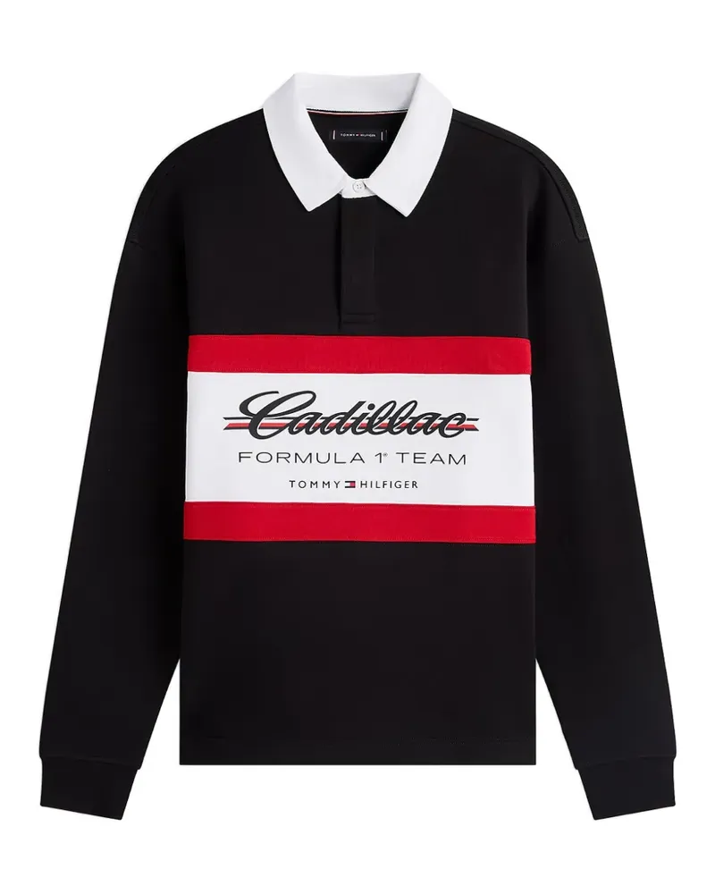 Tommy Hilfiger x Cadillac Formula 1 team-logo polo shirt - Schwarz Schwarz