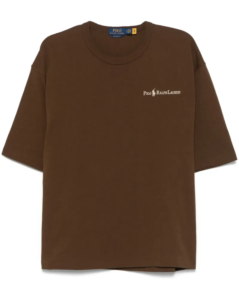 Ralph Lauren T-Shirt mit Logo-Stickerei - Braun Braun