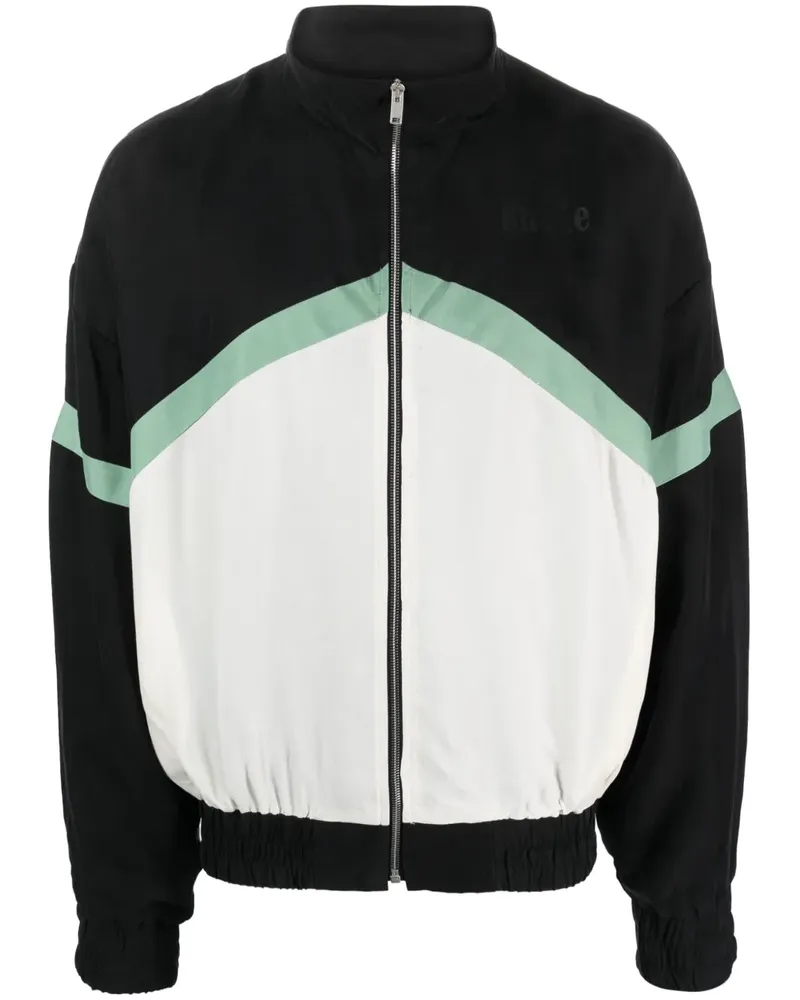 RHUDE Gestreifte Awakening Sportjacke - Schwarz Schwarz