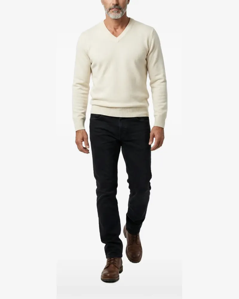 Brunello Cucinelli V-neck cashmere sweater - Nude Nude
