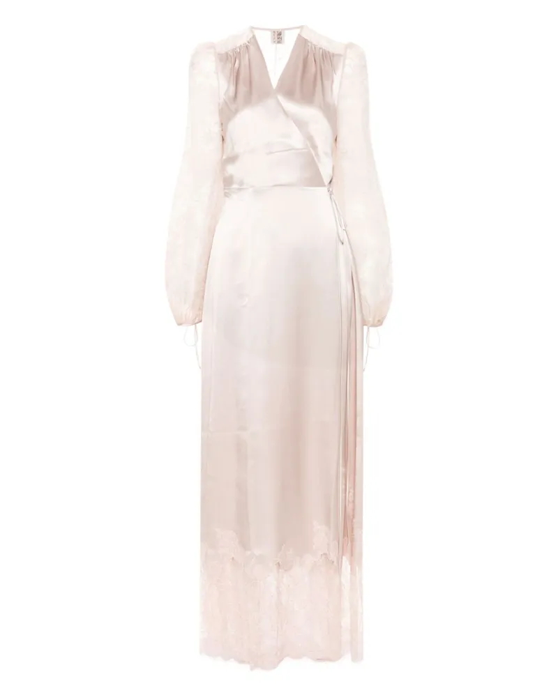 Carine Gilson Wickelkleid aus Seide - Rosa Rosa