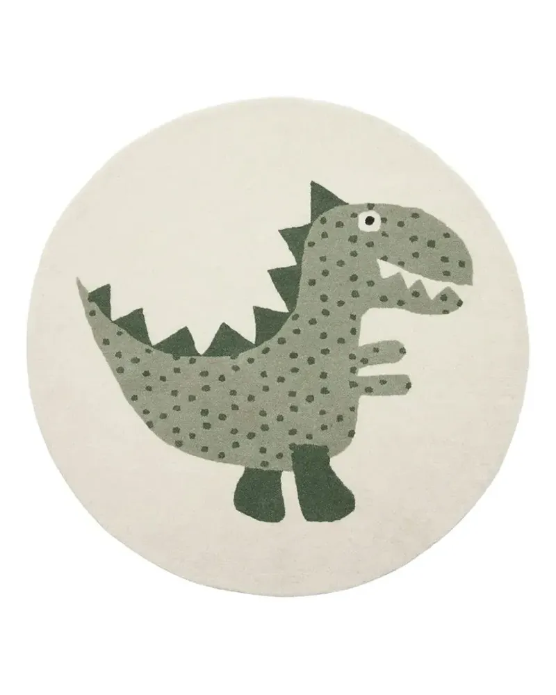 oyoy Theo Dino Teppich (120cm) - Weiß Weiß
