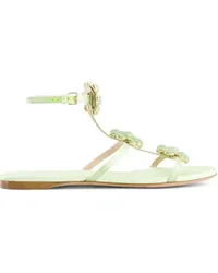 Giambattista Valli Sandalen mit Blumenapplikation Grün