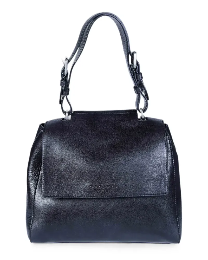 Orciani Sveva S grained leather shoulder bag - Schwarz Schwarz