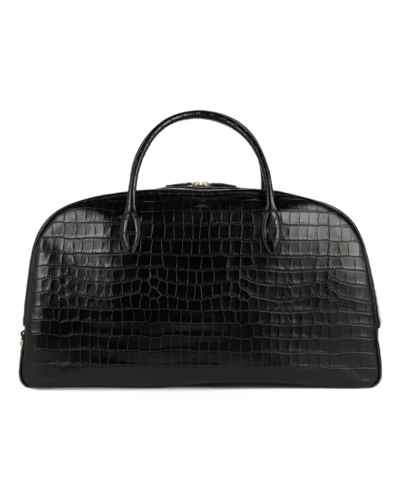 Totême Reisetasche mit Kroko-Effekt - Schwarz Schwarz