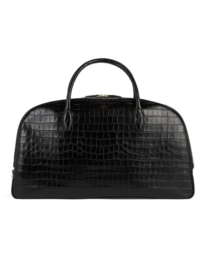 Totême Reisetasche mit Kroko-Effekt - Schwarz Schwarz