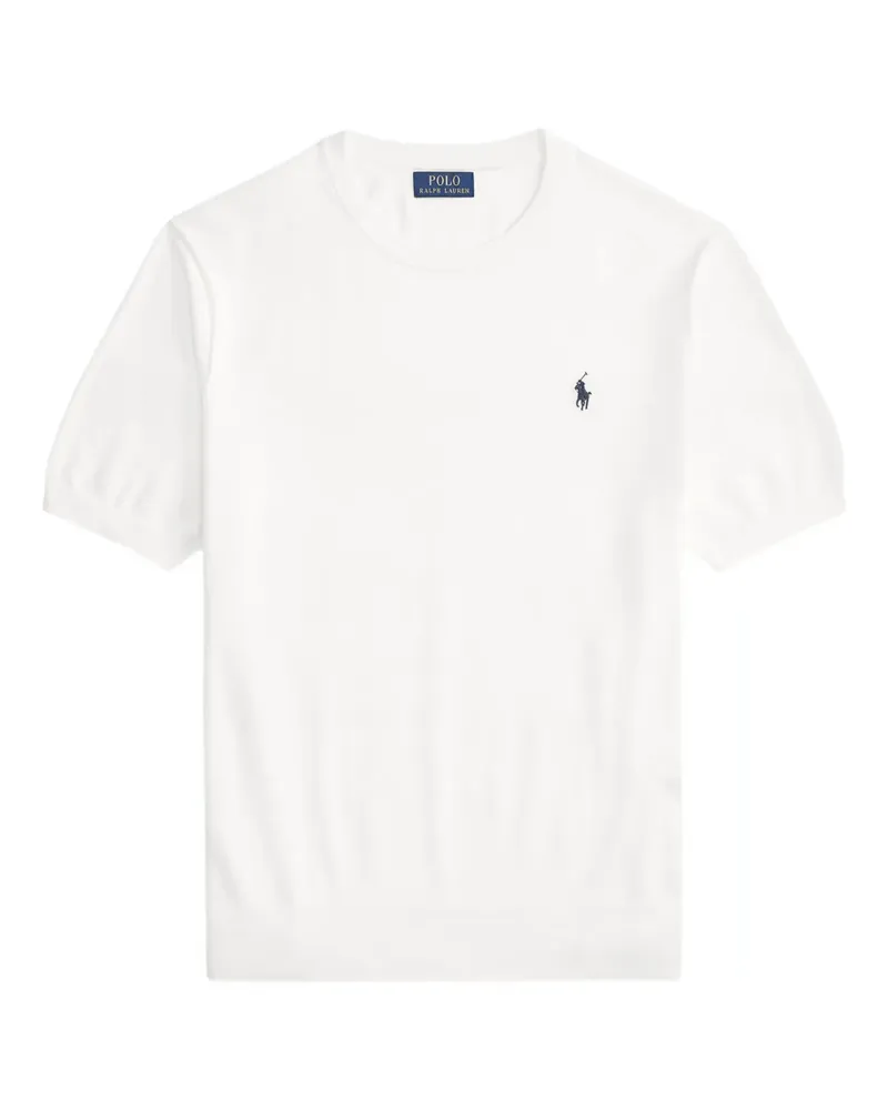 Ralph Lauren Besticktes T-Shirt mit rundem Ausschnitt - Weiß Weiß