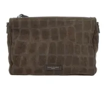 Clutch aus Wildleder - Braun