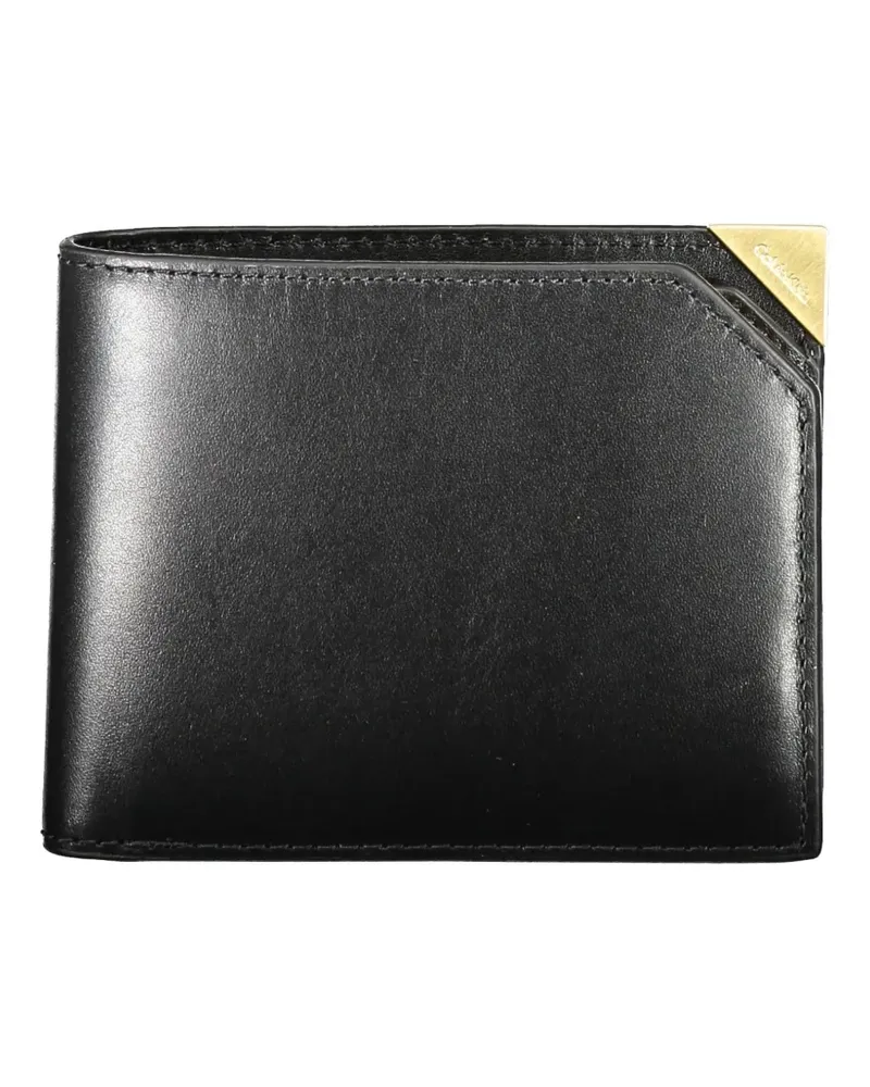 Calvin Klein logo-plaque leather wallet - Schwarz Schwarz