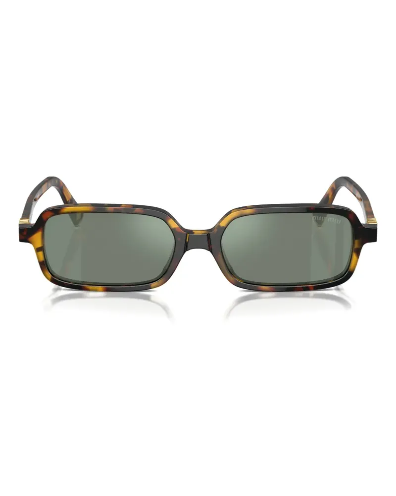 Miu Miu rectangle-frame sunglasses - Braun Braun
