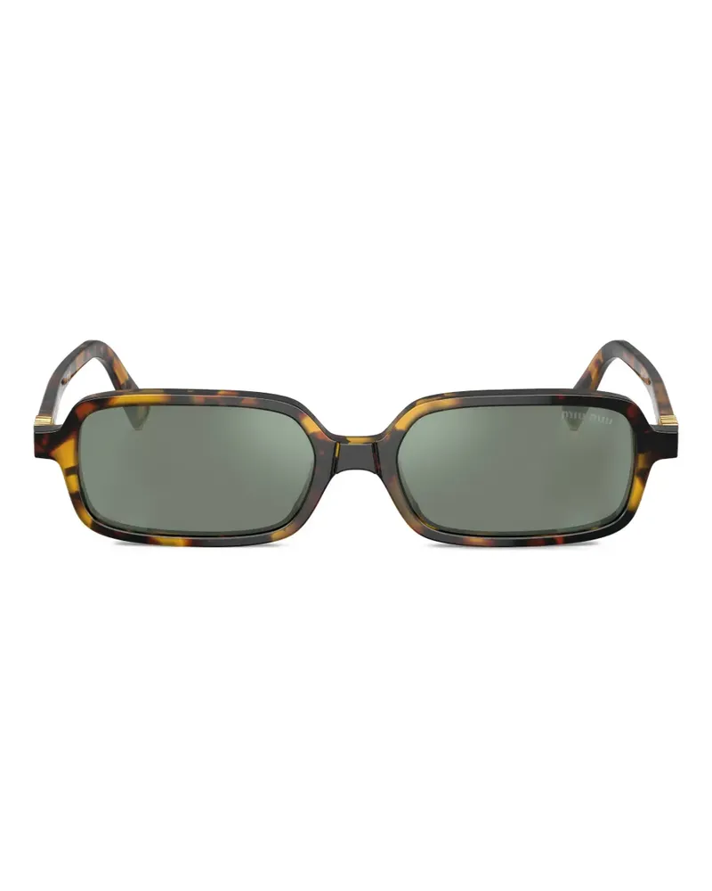 Miu Miu Sonnenbrille mit eckigem Gestell - Braun Braun