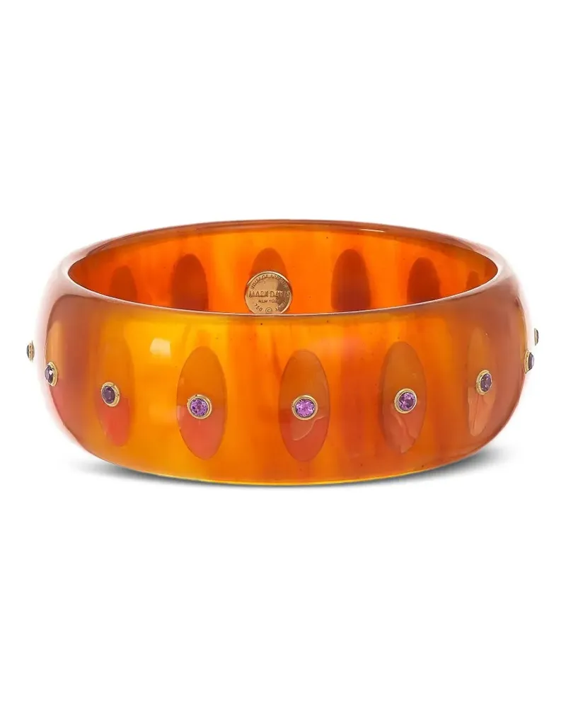 Mark Davis 18kt Gelbgoldarmband mit Rhodolith - Orange Orange