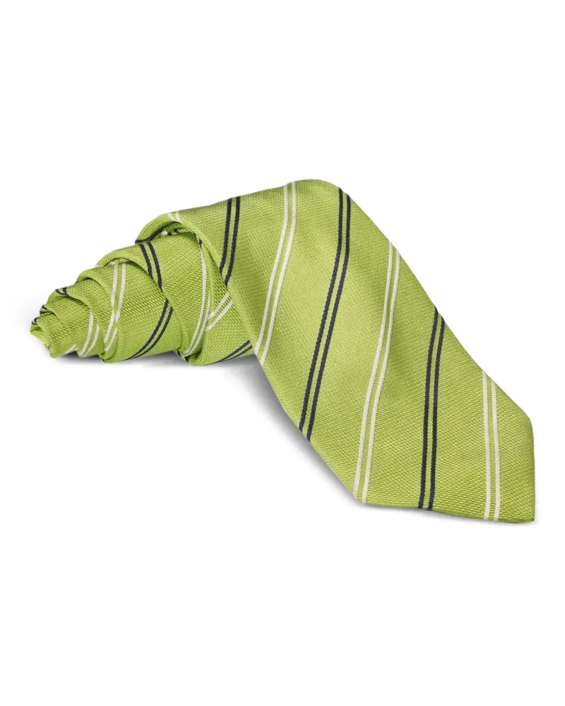 Guy Laroche Gestreifte Krawatte aus Seide - Grün Grün