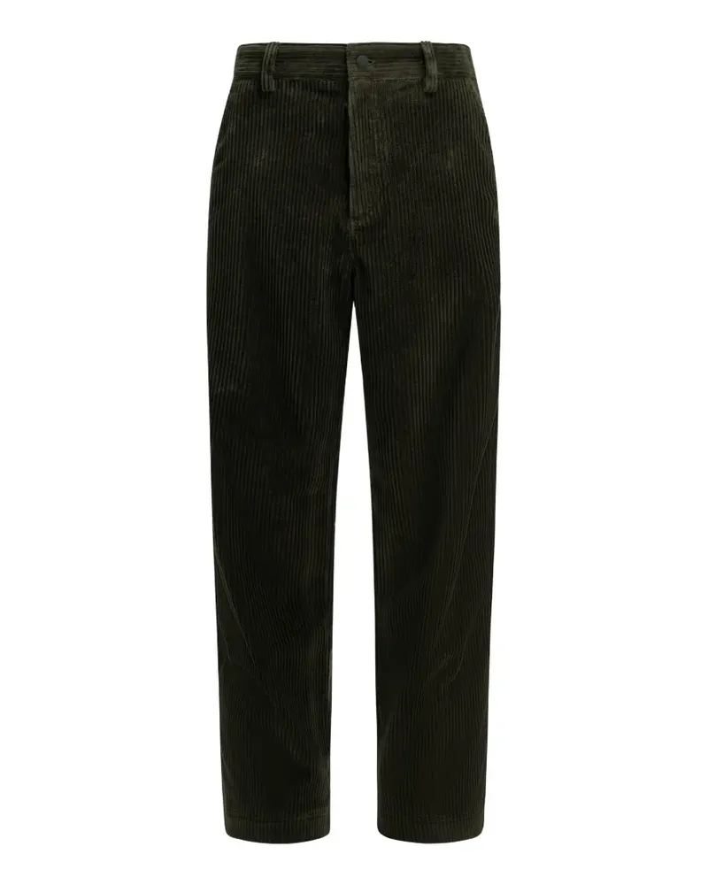 Moncler Cordhose mit Logo-Patch - Grün Grün