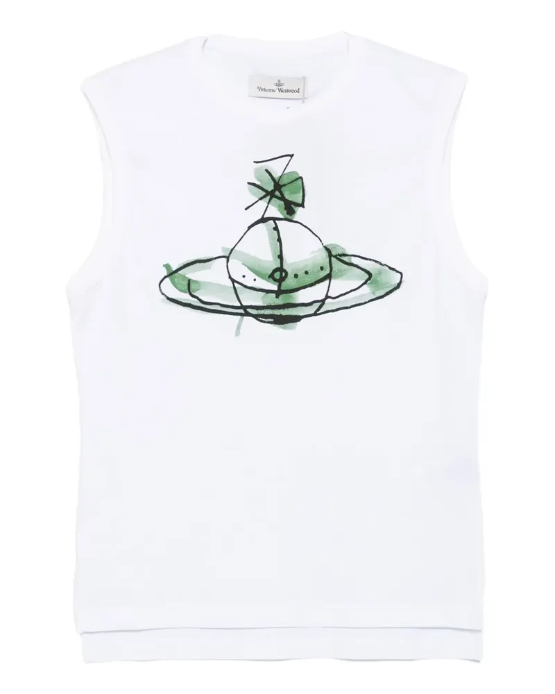 Vivienne Westwood Tanktop mit Orb-Print - Weiß Weiß
